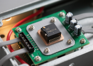 無(wú)硅導(dǎo)熱墊片在PDU內(nèi)部貼合圖